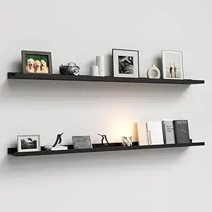 Floating Wall Shelves – Modern Ledge Set for Bedroom