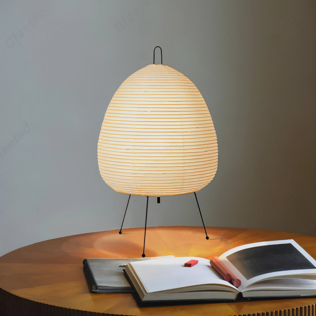 Minimalist LED Paper Lamp – Japanese Table Light