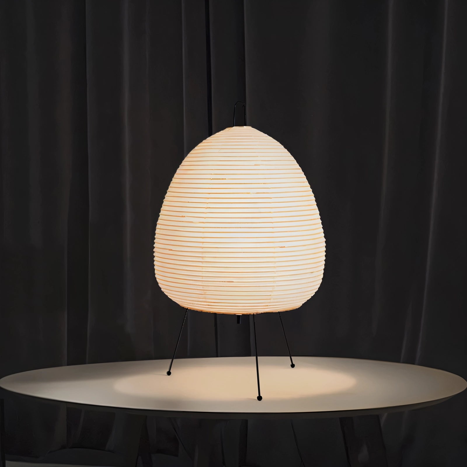 Minimalist LED Paper Lamp – Japanese Table Light