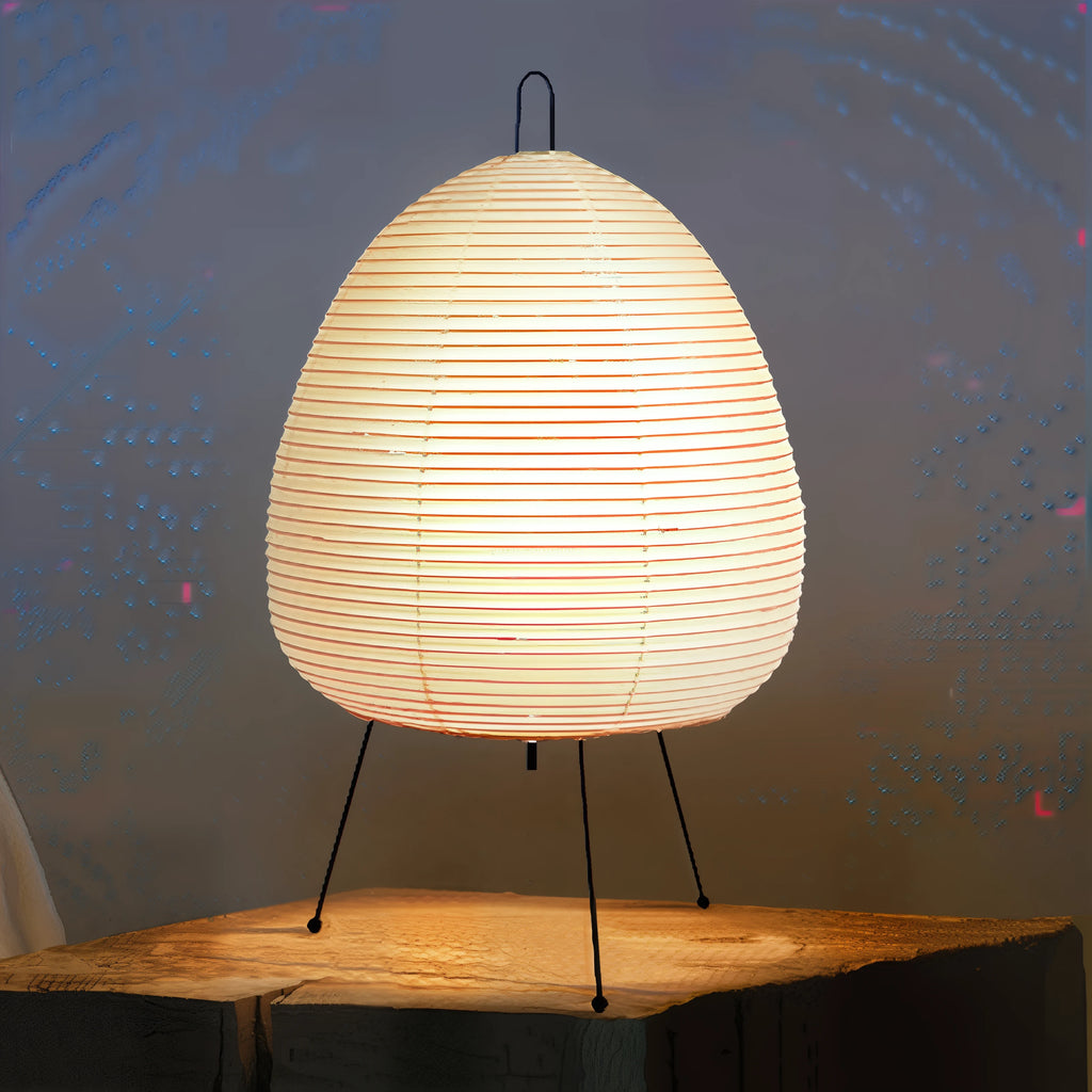 Minimalist LED Paper Lamp – Japanese Table Light