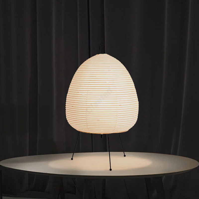 Minimalist LED Paper Lamp – Japanese Table Light