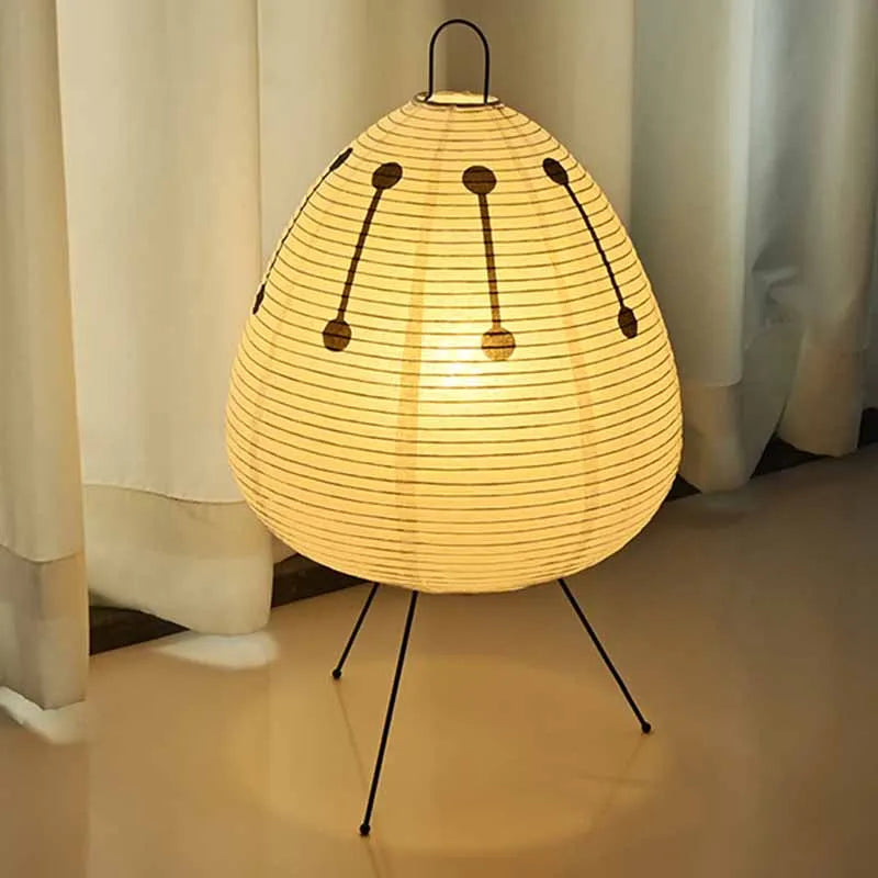 Minimalist LED Paper Lamp – Japanese Table Light
