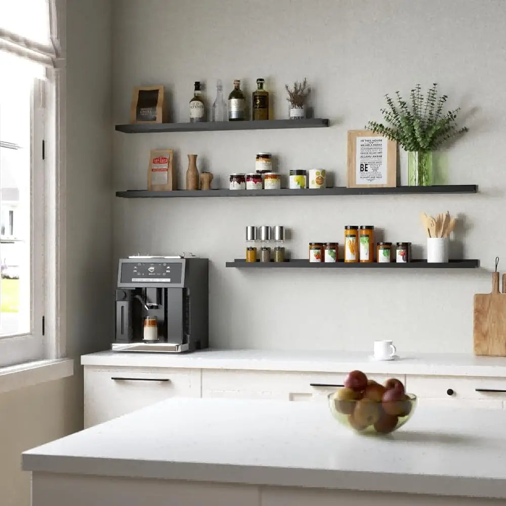 Floating Wall Shelves – Modern Ledge Set for Bedroom
