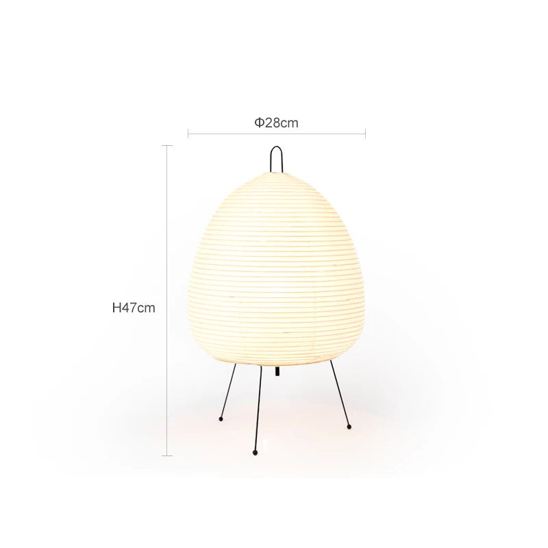 Minimalist LED Paper Lamp – Japanese Table Light