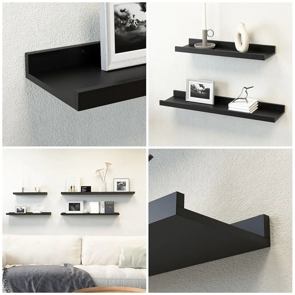 Floating Wall Shelves – Modern Ledge Set for Bedroom