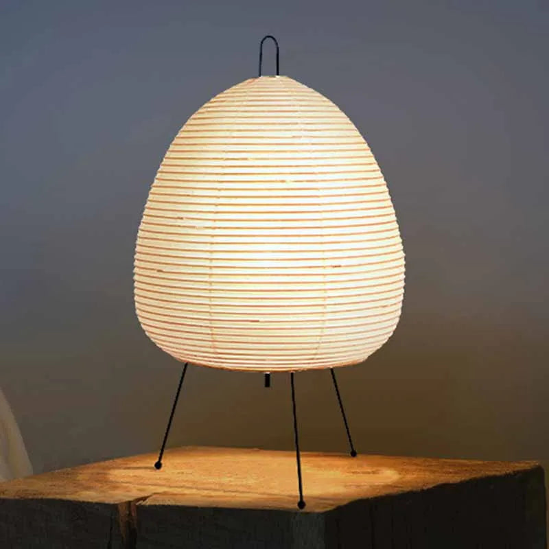 Minimalist LED Paper Lamp – Japanese Table Light