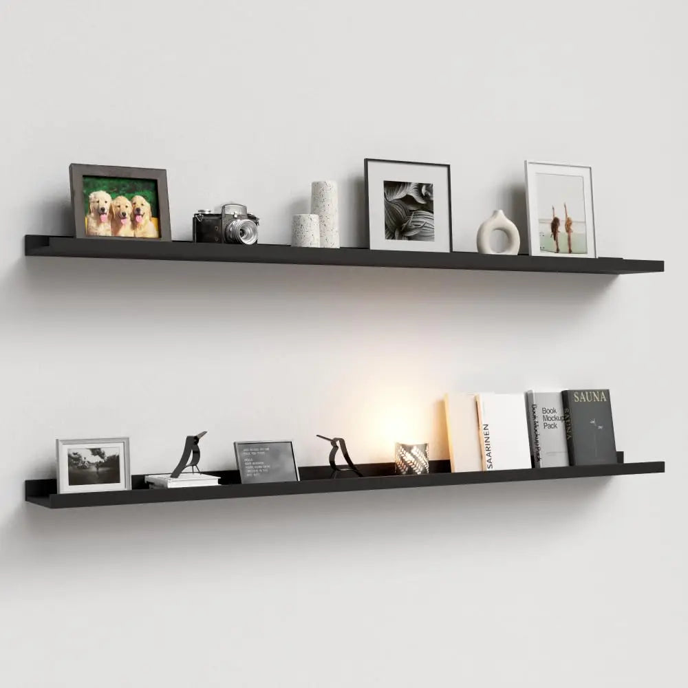 Floating Wall Shelves – Modern Ledge Set for Bedroom