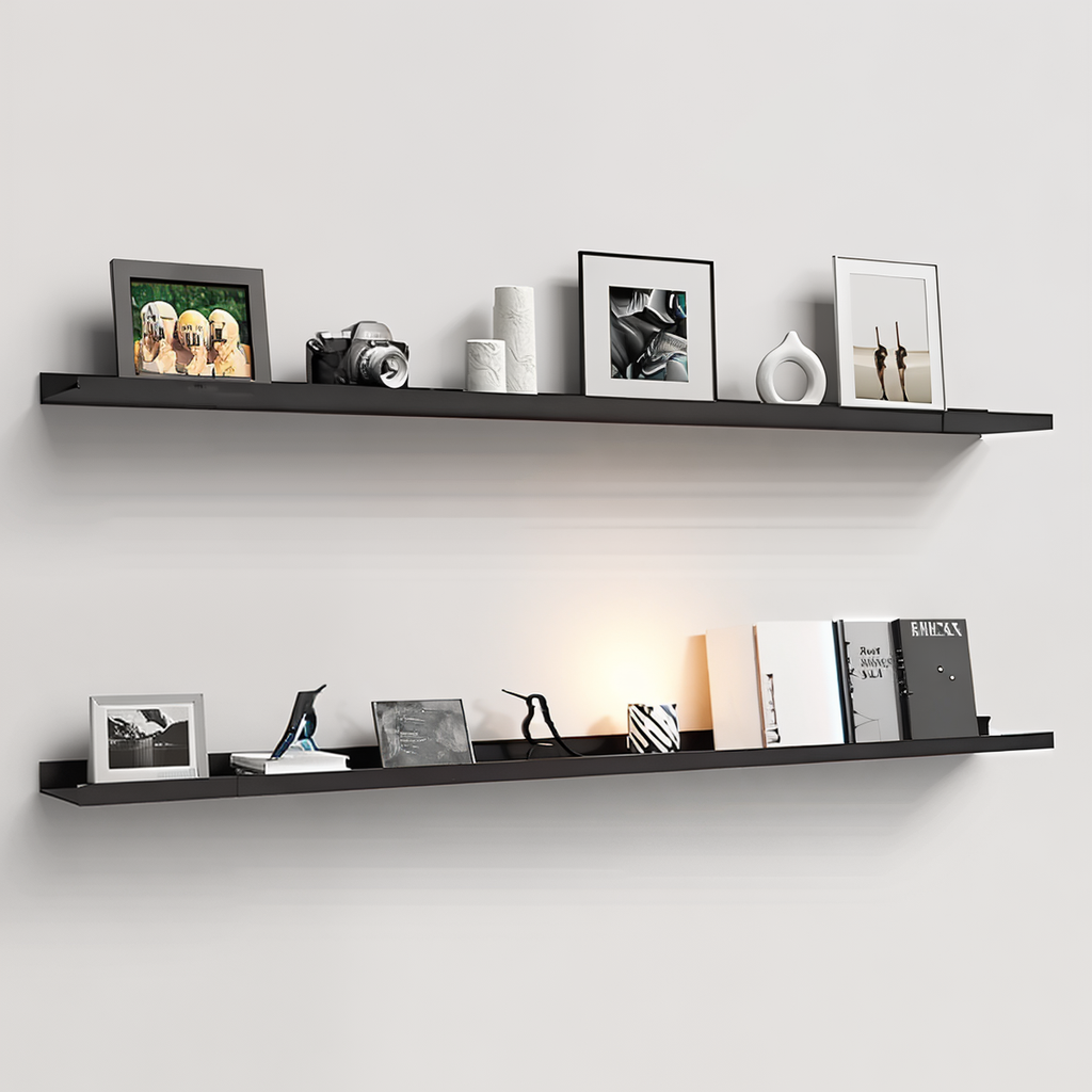 Floating Wall Shelves – Modern Ledge Set for Bedroom