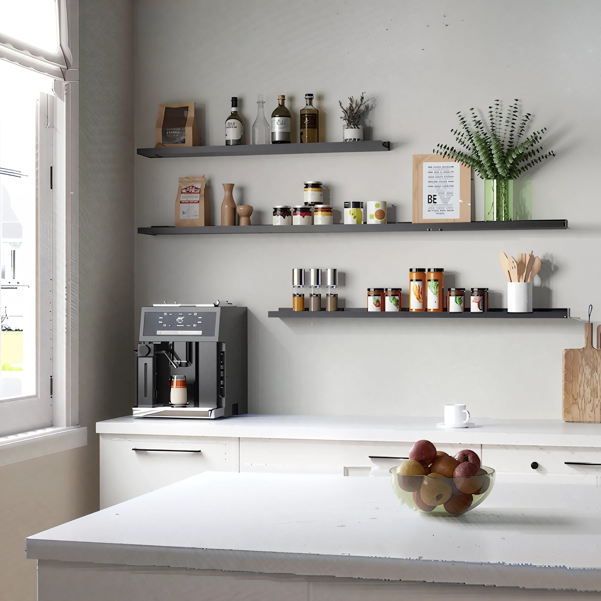 Floating Wall Shelves – Modern Ledge Set for Bedroom