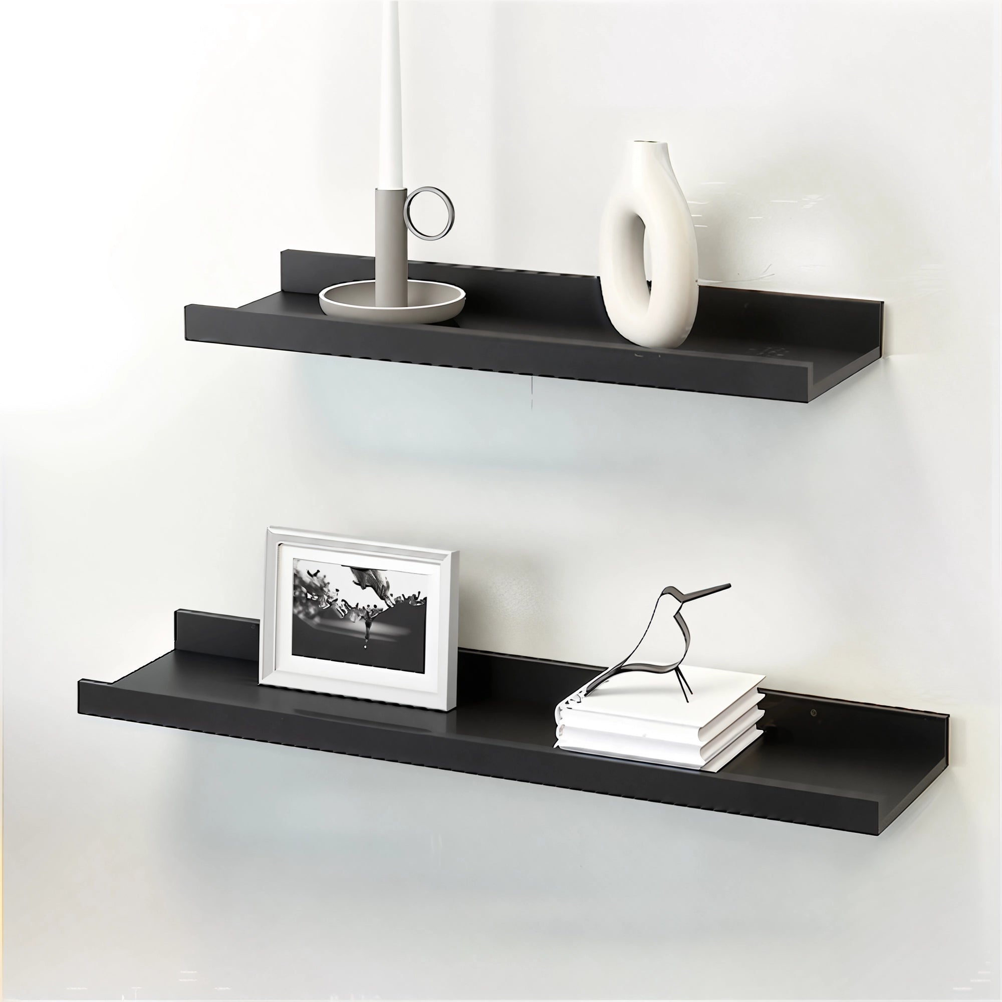 Floating Wall Shelves – Modern Ledge Set for Bedroom