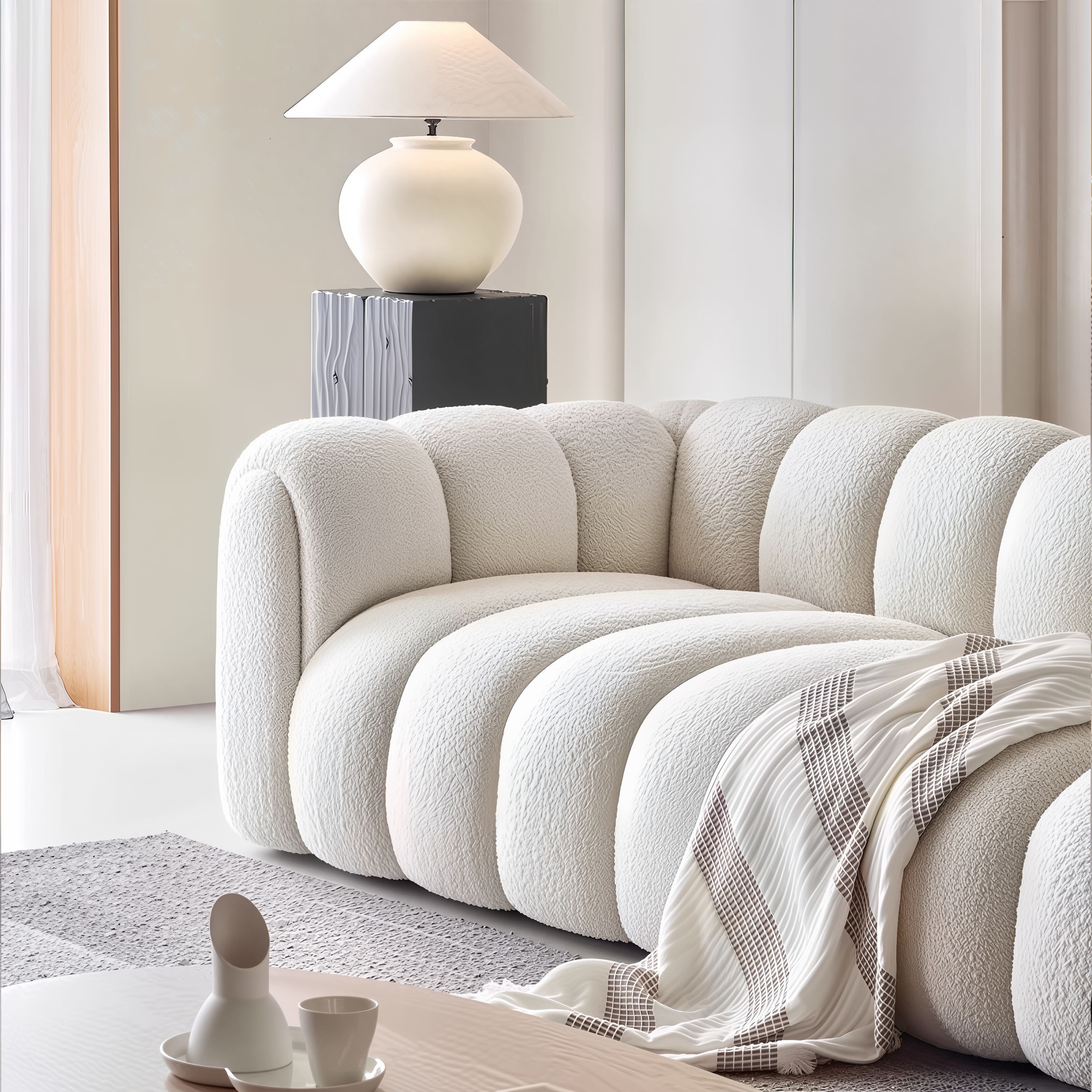 Minimalist Lounge Puff Sofa — Nordic Relaxation Chair